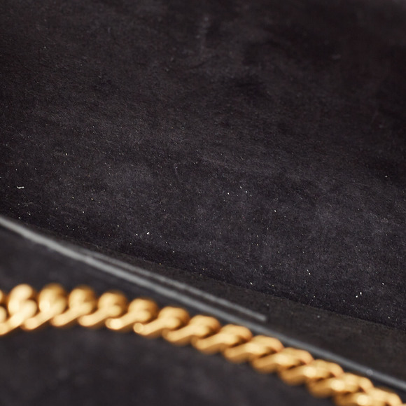 Saint Laurent Gold Crackled Leather New Small Kate Wallet on Chain - Picture 8 of 8